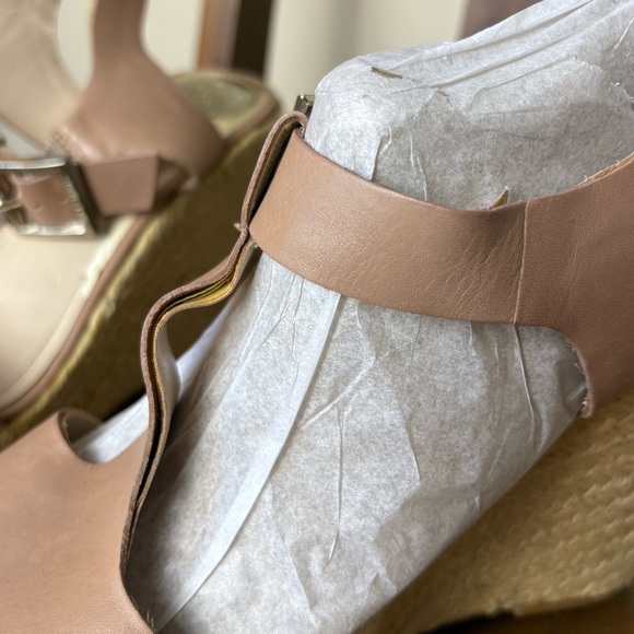 Vince Camuto Tan Leather Wedge Sandals - Picture 13 of 14